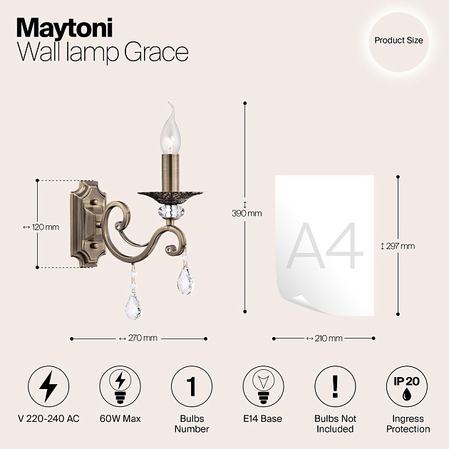 Бра Maytoni Grace RC247-WL-01-R Фото № 2
