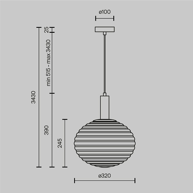 Подвесной светильник Maytoni Reels MOD268PL-01G Фото № 2