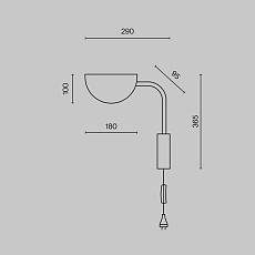 Бра Maytoni Mollis MOD126WL-01B 1