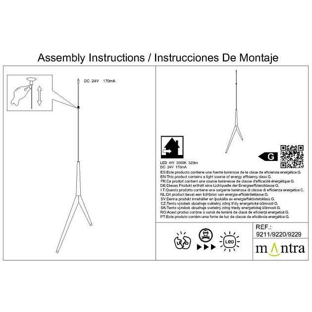 Подвесная люстра Mantra Arrecife 9382+9211 (5L) Фото № 21