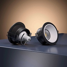 Встраиваемый светильник Elektrostandard Mils 25010/01 GU10 черный a064268 1