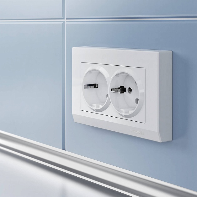 Розетка двойная с заземлением Werkel белый W1172001 4690389155352 изображение 9 Розетка двойная с заземлением Werkel белый W1172001 4690389155352 Фото № 9