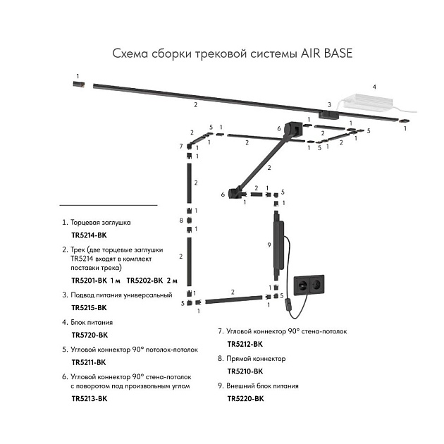 Коннектор Denkirs Air Base TR5212-BK Фото № 2