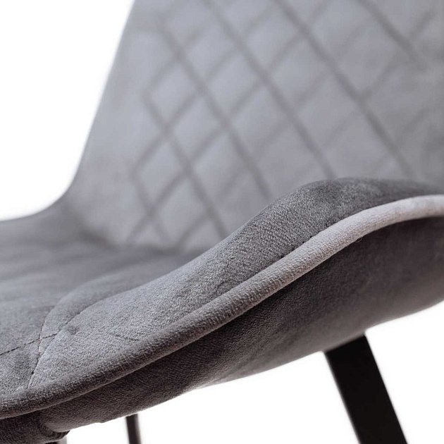 Барный стул AksHome Leros серый, велюр 81474 изображение 5 Барный стул AksHome Leros серый, велюр 81474 Фото № 5