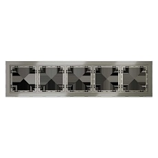 Рамка стеклянная Voltum S70 на 5 постов, (шелк, стекло) VLS110504
