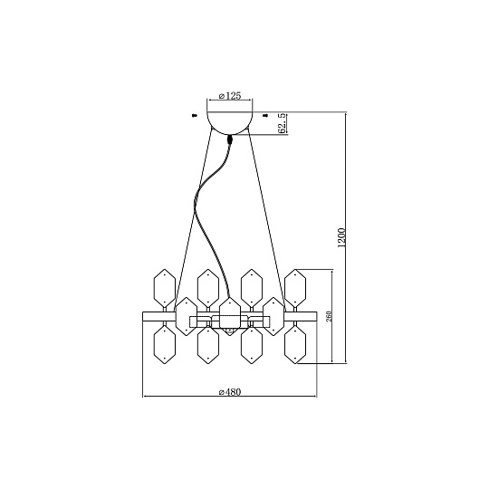 Подвесная люстра Vele Luce Polaris VL4153P16 изображение 5 Подвесная люстра Vele Luce Polaris VL4153P16 Фото № 5