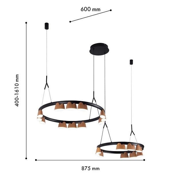 Подвесная светодиодная люстра Favourite Interline 4266-21P Фото № 2