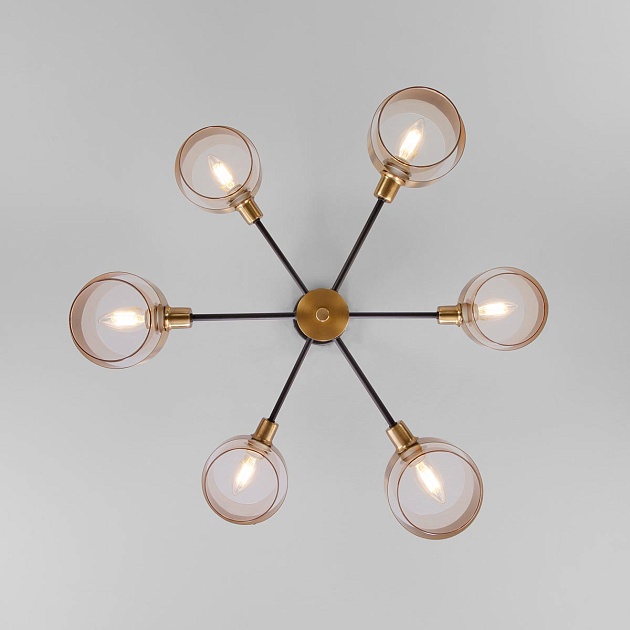 Потолочная люстра Eurosvet Arcada 70127/6 черный изображение 5 Потолочная люстра Eurosvet Arcada 70127/6 черный Фото № 5