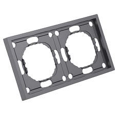 Рамка STEKKER, PFR00-5002-10 2-местная, серия Эмили, платиново-серый, soft touch 49963 5