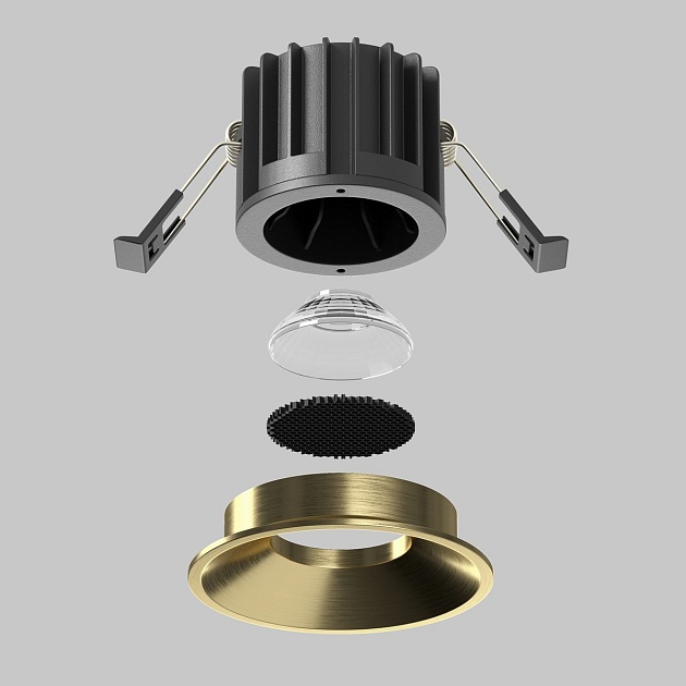 Встраиваемый светодиодный светильник Maytoni Round DL058-12W3K-BS Фото № 3