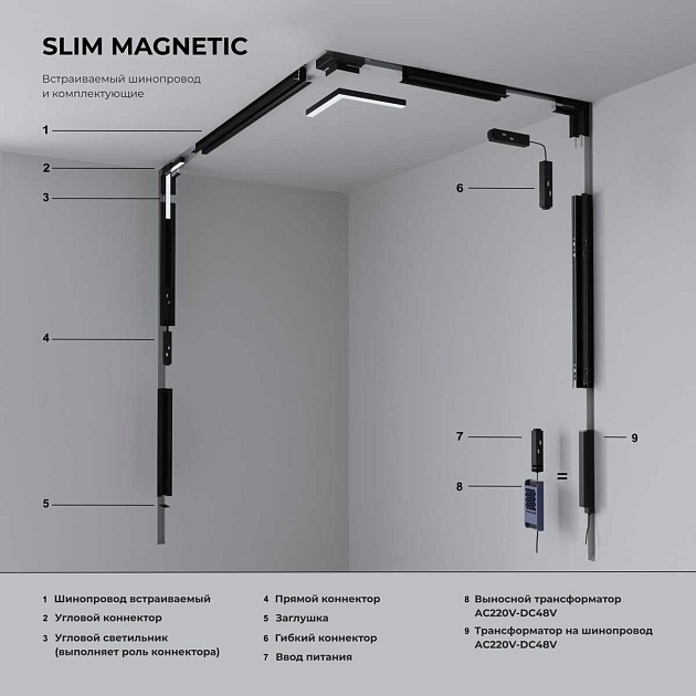 Шинопровод встраиваемый Elektrostandard Slim Magnetic 85128/00 a062326 Фото № 2