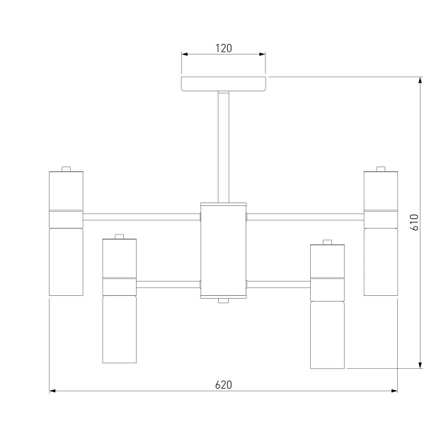 Подвесная люстра Eurosvet Tesoro 70125/6 черный Фото № 2