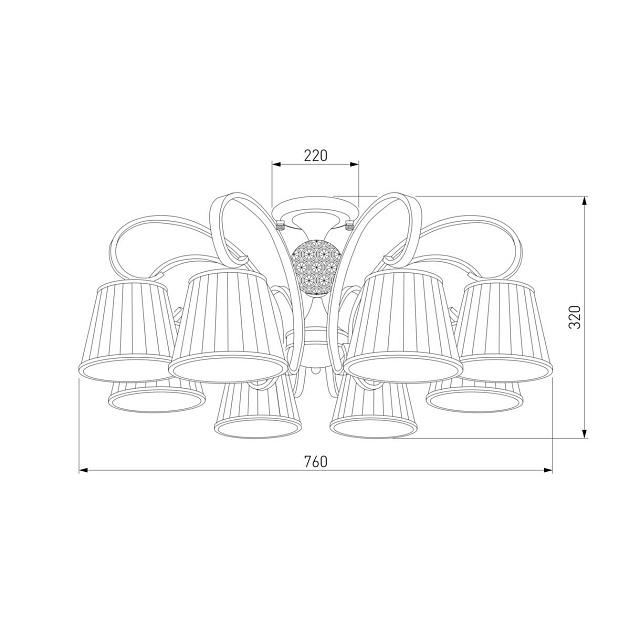 Потолочная люстра Eurosvet 60088/8 хром Фото № 2