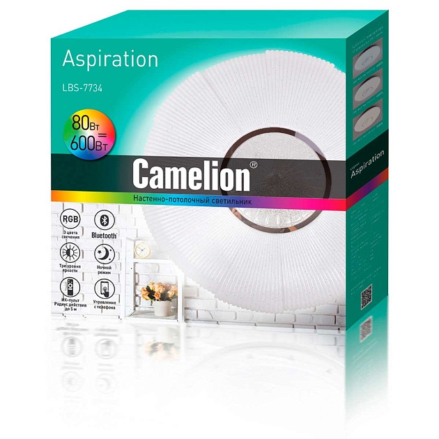 Настенно-потолочный светильник Camelion LBS-7734 14528 изображение 3 Настенно-потолочный светильник Camelion LBS-7734 14528 Фото № 3