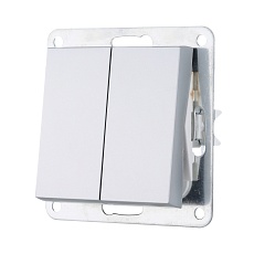 Выключатель LK Studio 2-кл.(схема 5) 16 A, 250 B (серебристый металлик) LK80 841103-1 1