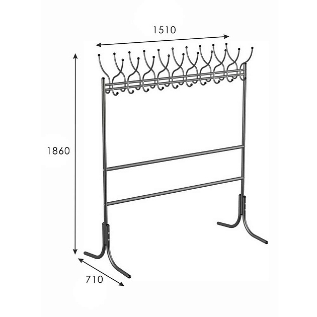 Гардеробная вешалка Мебелик М 12 002497 изображение 3 Гардеробная вешалка Мебелик М 12 002497 Фото № 3