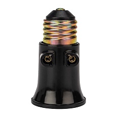 Патрон-розетка карболитовый Е27 черный с этикеткой REXANT 11-8855 1