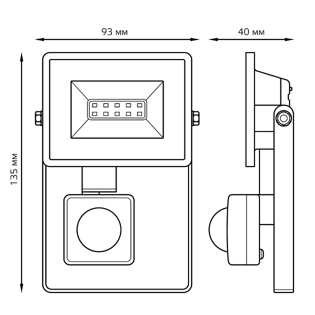 Прожектор светодиодный Gauss Elementary 10W 6500К 628511310 Фото № 2