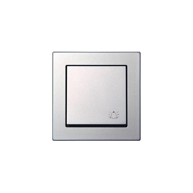 Кнопка звонка Liregus Epsilon серебро 28-180 Фото № 1