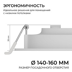 Встраиваемая светодиодная панель Apeyron 06-163 2