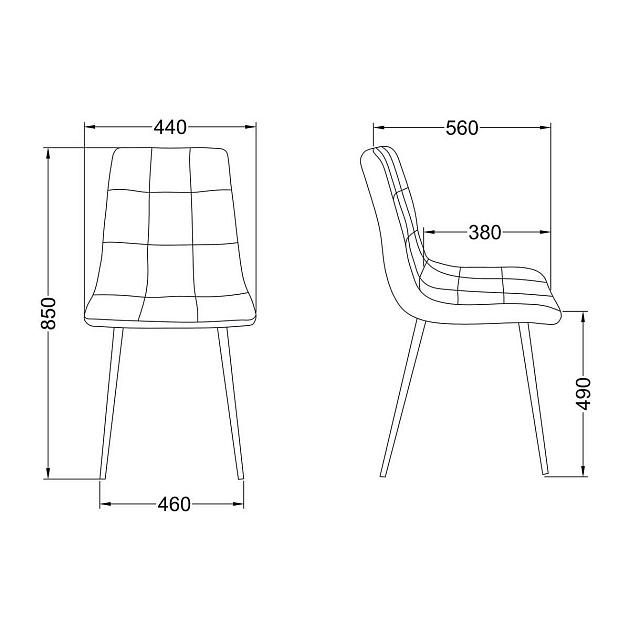 Кухонный стул AksHome Dallas синий, велюр 68749 Фото № 2