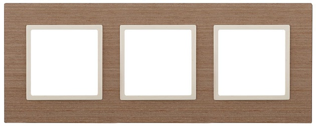 Рамка 3-постовая ЭРА Elegance 14-5303-07 Б0034578 Фото № 1