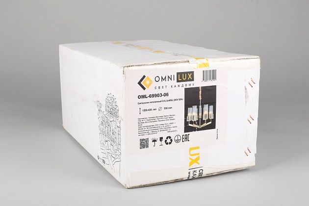 Подвесная люстра Omnilux Ledro OML-69903-06 изображение 2 Подвесная люстра Omnilux Ledro OML-69903-06 Фото № 2