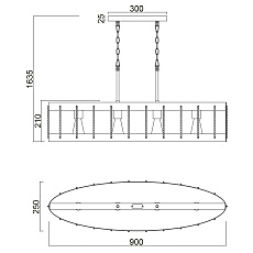 Подвесной светильник Vele Luce Wong VL6426P24 3
