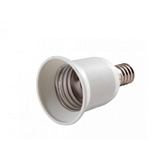 Переходник General GLH-E14/E27-W, белый, 1/50/600