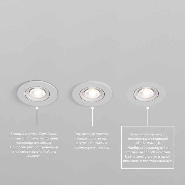 Встраиваемый светильник Denkirs Billum DK3020-WH Фото № 3