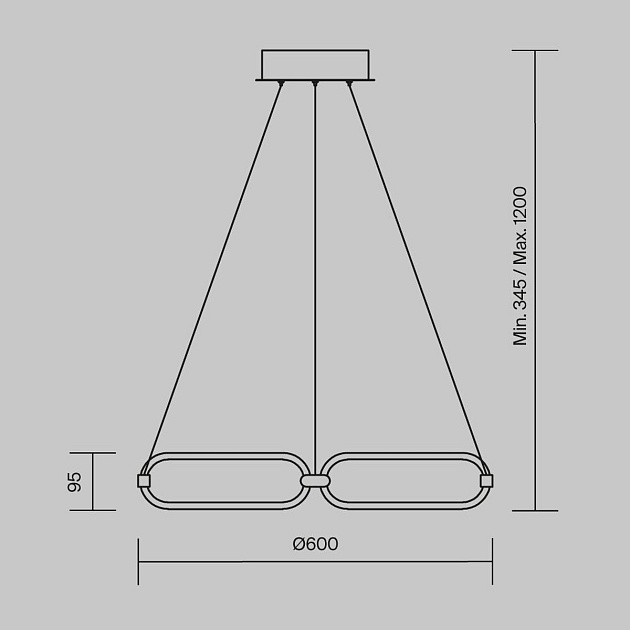 Подвесной светодиодный светильник Maytoni Chain MOD017PL-L50MG Фото № 7