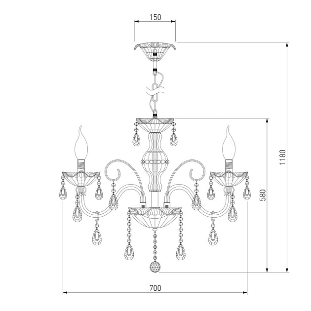 Подвесная люстра Bogates 125/6 Strotskis Фото № 2