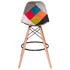 Стул барный DOBRIN DSW BAR (ножки светлый бук, цвет сиденья мозаика) 638GPP-LMZL DSW BAR 1