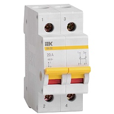 KARAT Выключатель нагрузки (мини-рубильник) ВН-32 2P 20А IEK MNV10-2-020