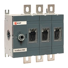 Рубильник 250A 3P без рукоятки управления TwinBlock EKF PROxima tb-s-250-3p