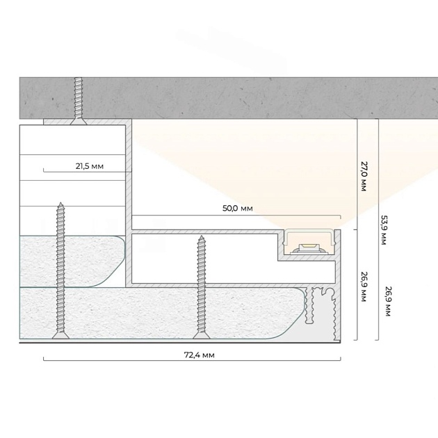 Профиль FerGipps белый ТВ 52 УТ000002481 изображение 2 Профиль FerGipps белый ТВ 52 УТ000002481 Фото № 2
