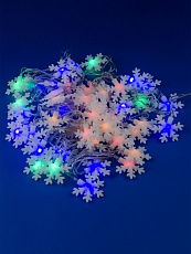 Светодиодная гирлянда Uniel Снежинки-3 220V разноцветный ULD-S0500-050/DTA Multi IP20 Snowflakes-3 UL-00007195 1