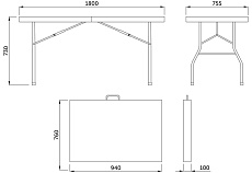 Садовый стол AksHome белый, hdpe-пластик, длина 180 см 65905 1