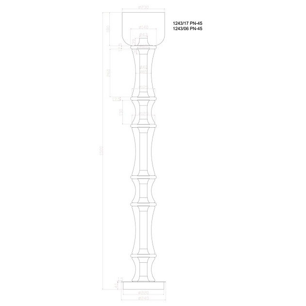 Торшер Divinare Volturn 1243/17 PN-45 Фото № 2