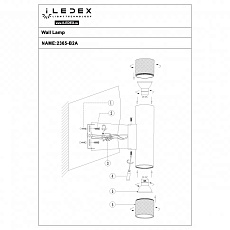 Бра iLedex Delta 2365-2 BK+GRP 1