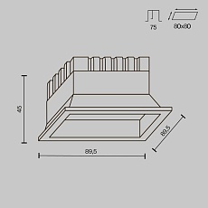 Встраиваемый светодиодный светильник Maytoni Technical Okno DL056-8W3-4-6K-W 3