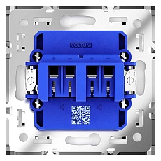 Розетка акустическая встраиваемая Voltum S70 4-местная, (белый глянцевый) VLS060301 3
