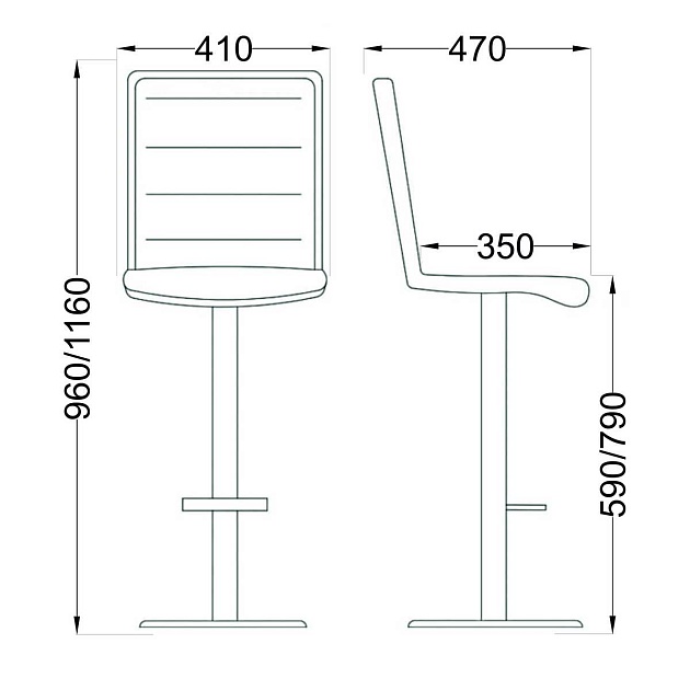 Барный стул AksHome Capri красный, экокожа 61695 Фото № 2