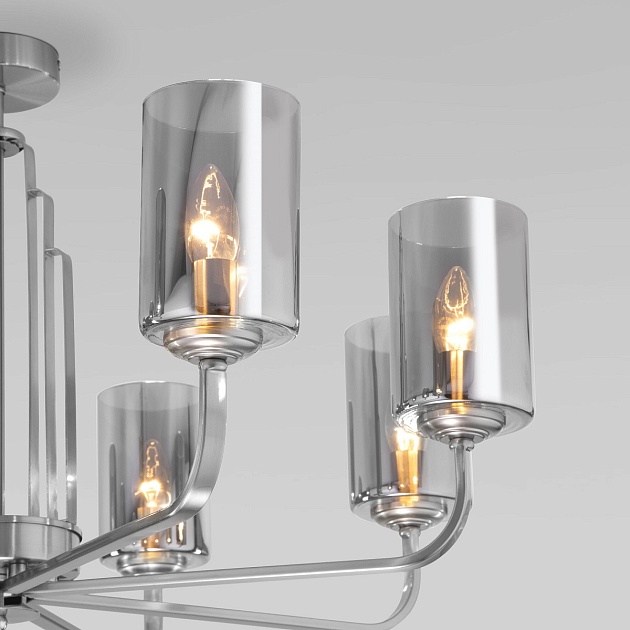 Потолочная люстра Eurosvet Defi 60138/8 сатин-никель Фото № 2