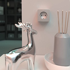 Розетка с заземлением Werkel Gallant серебряный W5071006 4690389167157 2