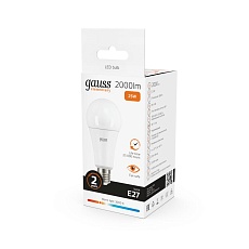 Лампа светодиодная Gauss E27 25W 3000K матовая 73215 3