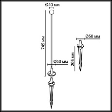 Уличный светильник Odeon Light Nature 7123/1GL 5