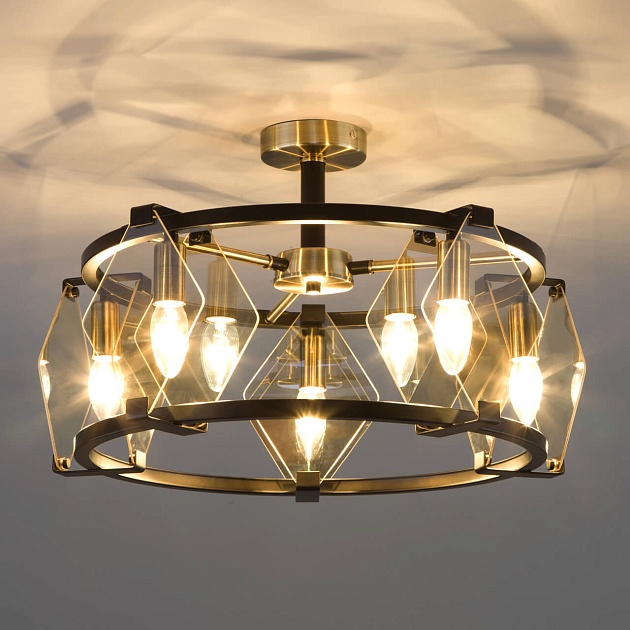 Потолочная люстра Eurosvet Aragon 60126/5 черный Smart изображение 5 Потолочная люстра Eurosvet Aragon 60126/5 черный Smart Фото № 5