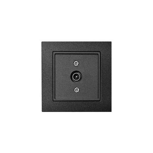 ТВ-розетка проходная Liregus Epsilon антрацит 28-1143 изображение 1 ТВ-розетка проходная Liregus Epsilon антрацит 28-1143 Фото № 1