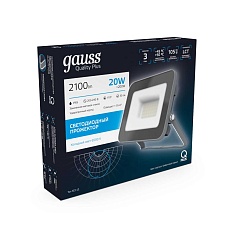 Прожектор светодиодный Gauss Qplus 20W 6500К 690511320 1